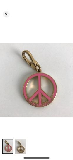 Juicy Couture Pink Peace Sign Bracelet Charm