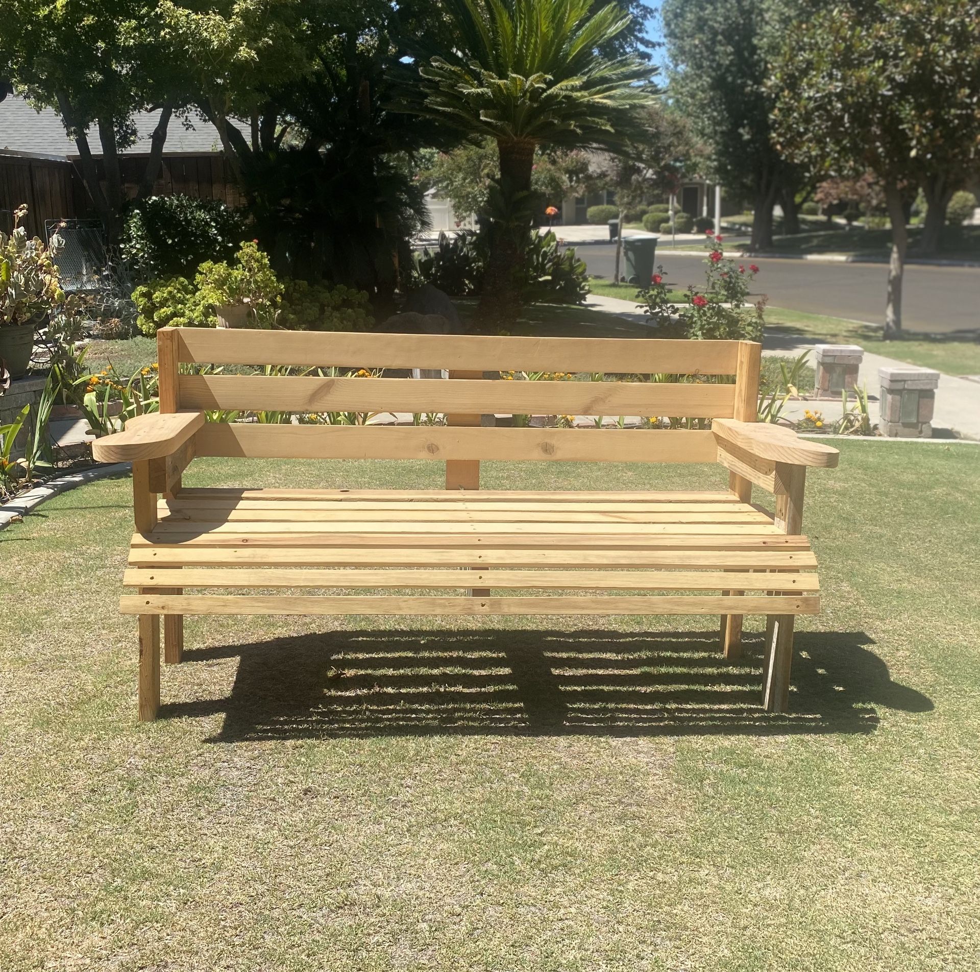 🤎😃Natural Finish Wooden Bench🤩 🤎
