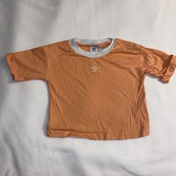 Adidas Orange shirt top women junior xs x-small A009