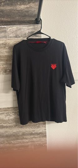 Hugo Boss Black T-Shirt Red Heart Logo