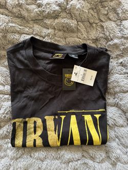 NIRVANA Black and Yellow No Sleeve Tee S