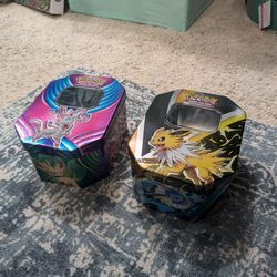 Empty Eeveelution Pokemon Card Tins