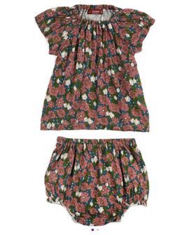 Milk barn boutique baby dress diaper cover set 6-12 months