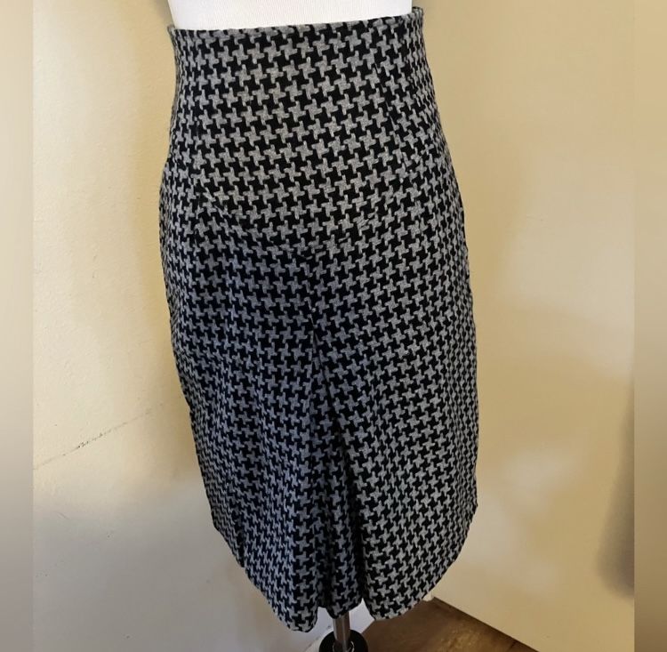 Japanese Braggi Boutique Houndstooth Pattern Print Classic Pencil Skirt