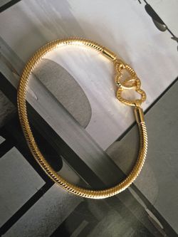 Pandora Gold Bracelet sz 19
