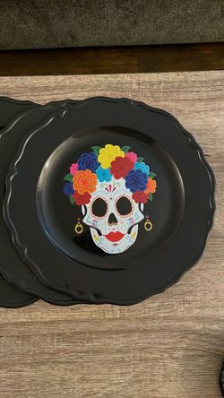 Día de los muertos plastic plates