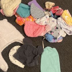 Baby Girl Beanies Mixed Colors