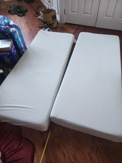 Two White Twin Mattresses cleaned