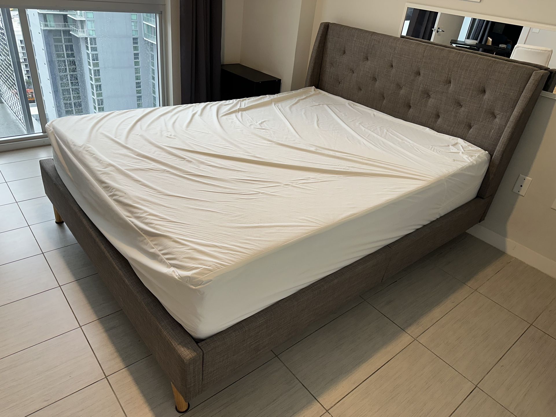 Queen Sized Tufted Bed frame