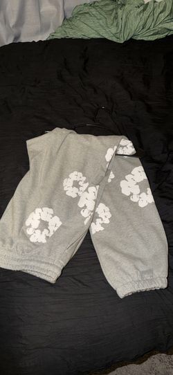 Grey Denim tear sweatpants XL