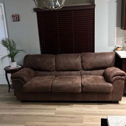 Brown Leather Couch