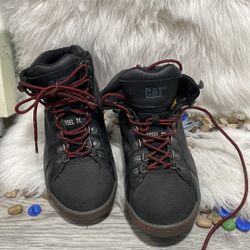 Caterpillar Men's P90189 Brode Black Steel Toe Boots Size 8