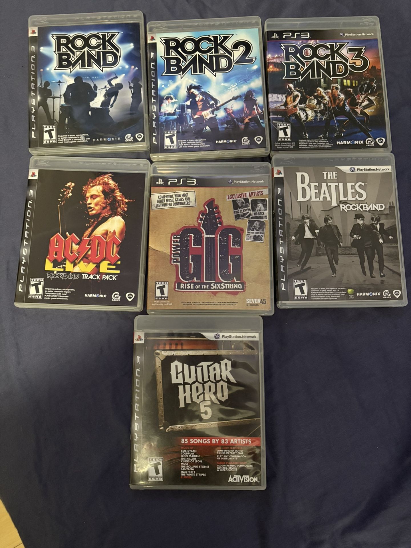 PS3 Rock Band Games Bundles Of 7