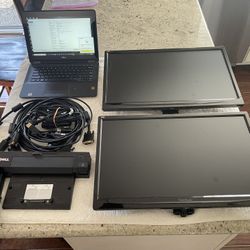 Latitude E7270 Laptop, Docking Station & Dual Monitors