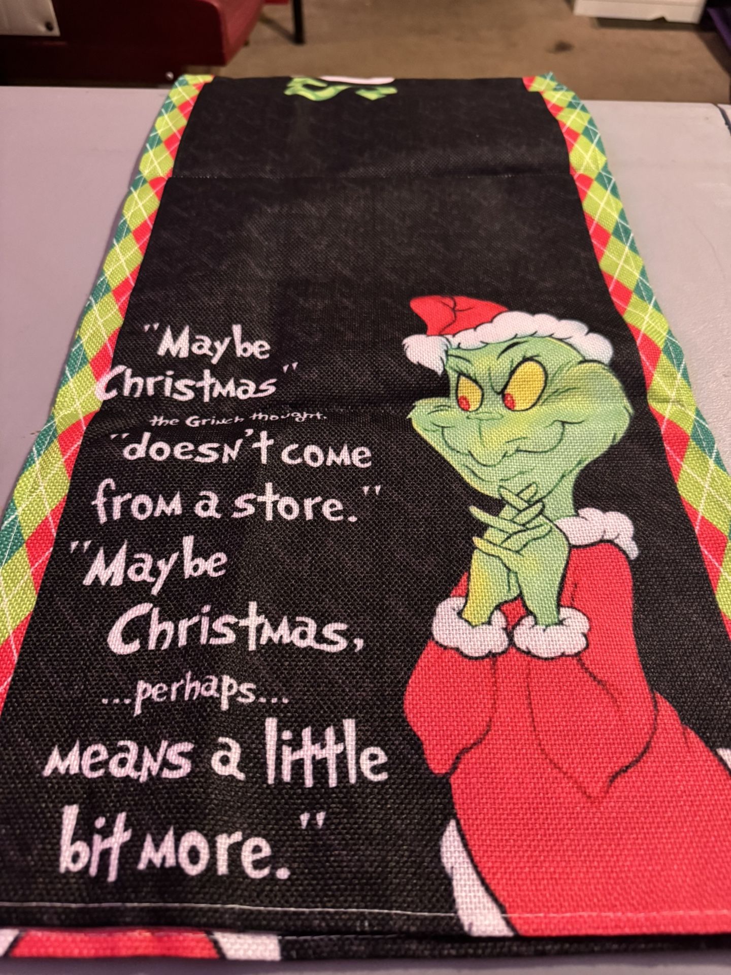 Grinch Table Runner 72in Long