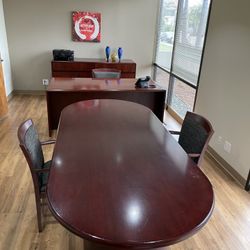 Wood Office Set Up For Sale 