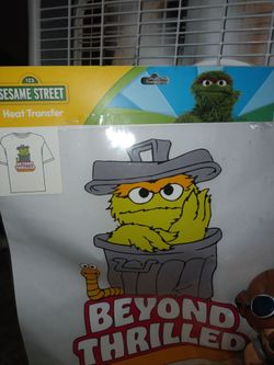 Sesame Street Oscar the crouch beyond thrilled heat transfer