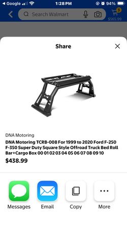 DNA Motoring Truck Bed Roll Bar with Cargo Rack