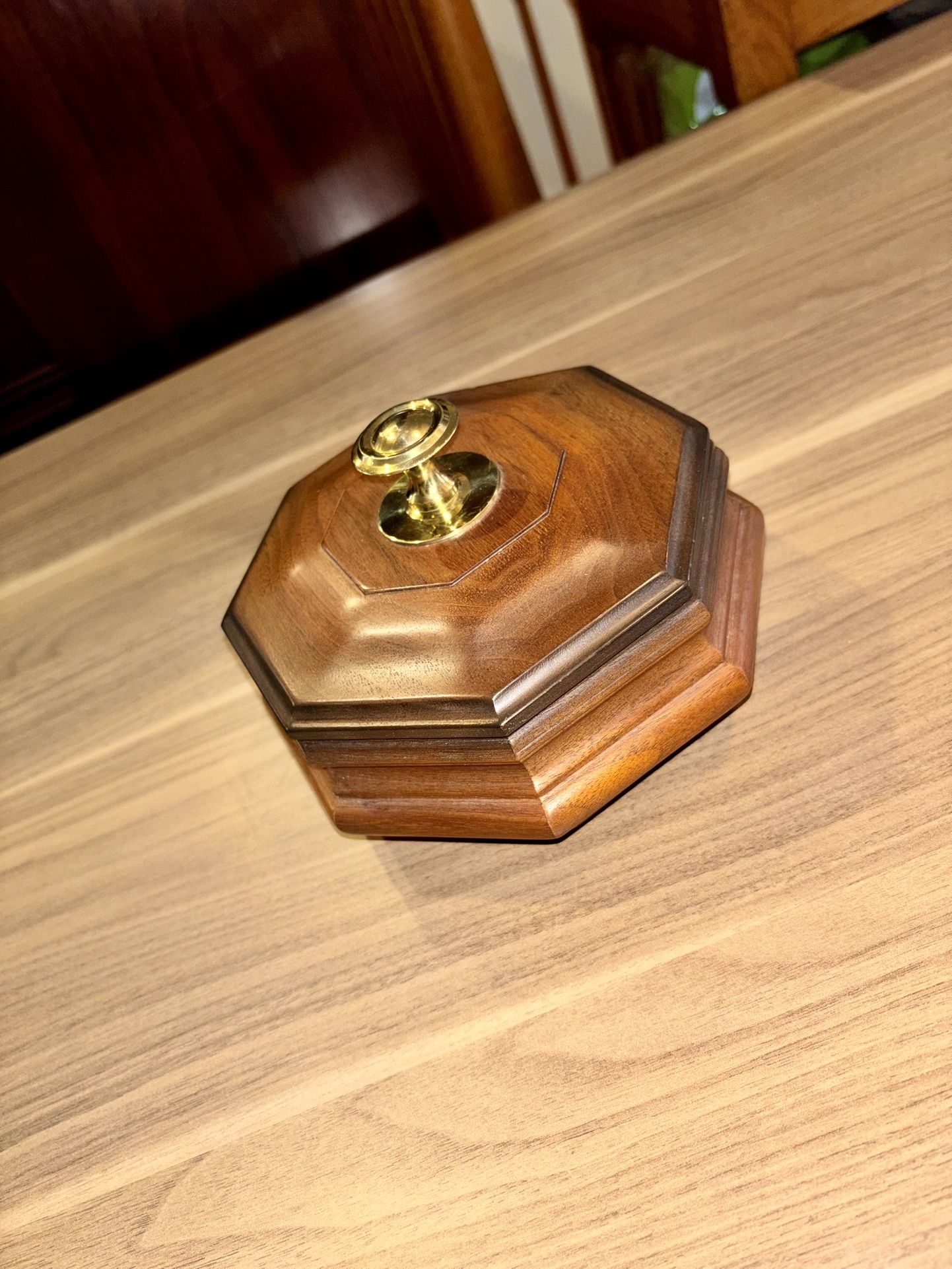 Walnut/Brass Jewelry/keepsake