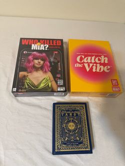 3 Card & Party Games Bundle – 2 New + Tarot Set – $20