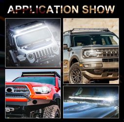 40" LED Work Light Bar Roof Rack Mount Kit Combo Fog For Jeep, Ford Bronco S Etc