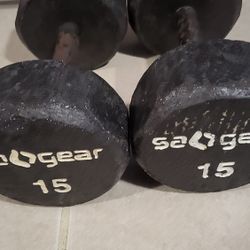 Pair Of 15 lbs Dumbells-make Offer 