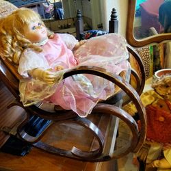 Dolls Collection Miniature Rocking Chair