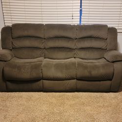 Love Seat And Couch Recliner Set