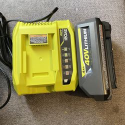 40V Lithium-Ion 4.0 Ah Battery and Rapid Charger