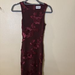 Red Flower Long Dress