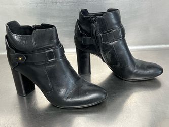 Tory Burch Colton 85mm Galleon Leather Bootie In Perfect Black - Size 8 - VGUC
