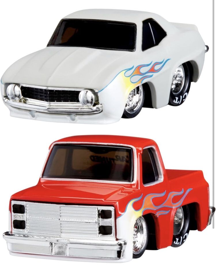 CarTuned 2 Pack Series 1 - Street Race'n, 1969 Chevy Camaro (Pro Street), 1987 Chevy C10 (Pro Street), Diecast Vehicle, Ages 6+