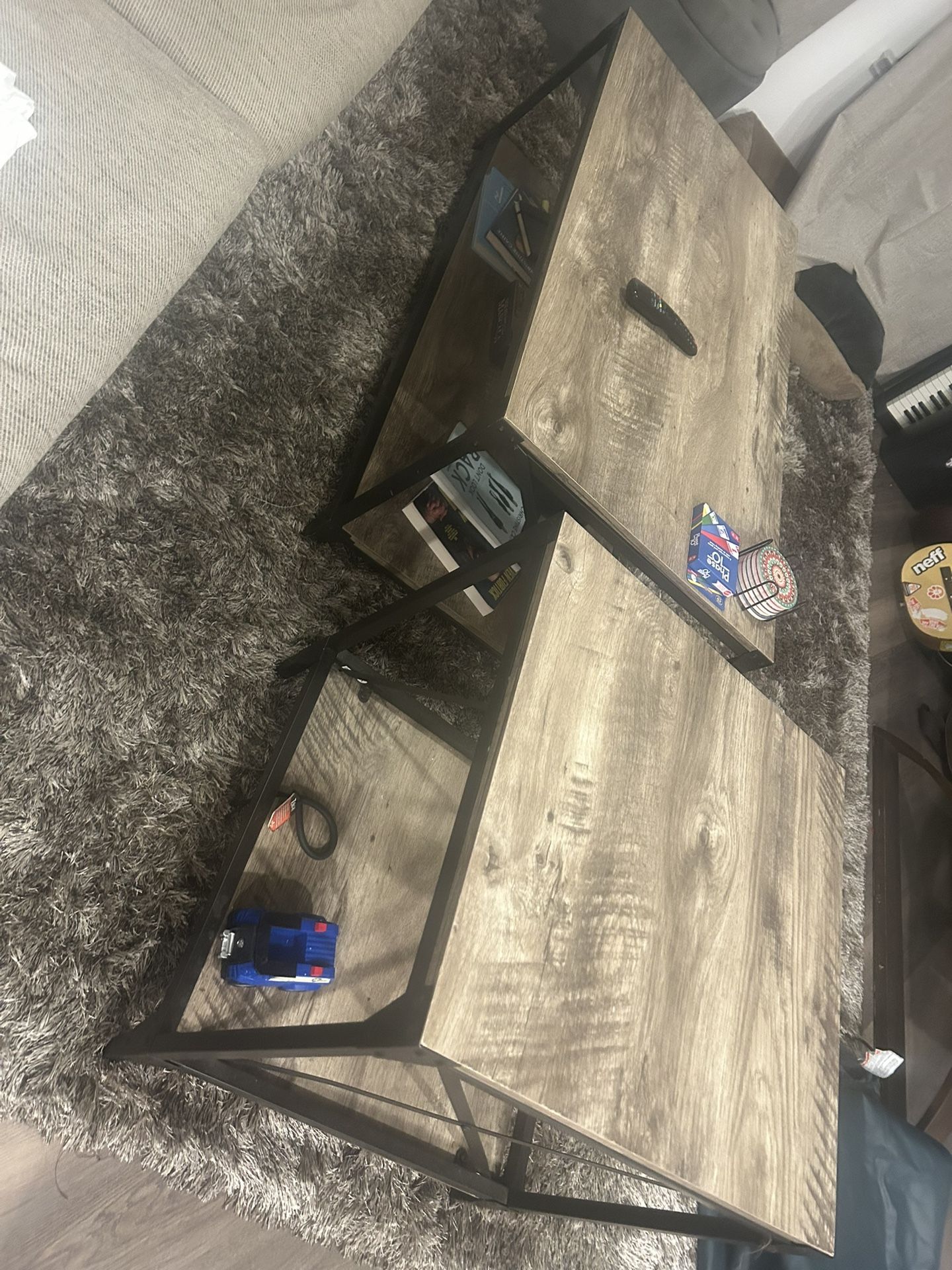 Coffee Table + 2 Side Tables + 2 Corner Shelves
