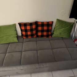 L Shaped Couch With Pillows For Sale