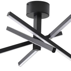 New 12'' Modern Dimmable LED Ceiling Light-Adjustable Color Temperature-Black Flush Mount Ceiling Lamp