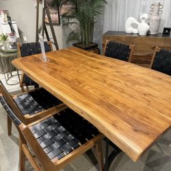 Fortmaine Brown/Black Dining Set / 7pc