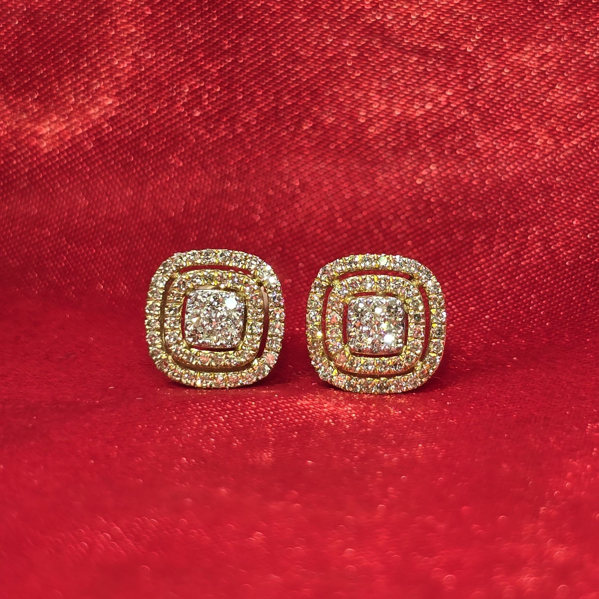 10k Yellow Gold Diamond Earrings 1/2 ctw