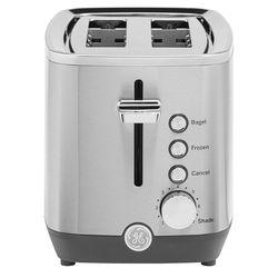 E 2 Slice Stainless Steel Toaster, Extra Wide Slots for Toasting Bagels, Breads, Waffles & More