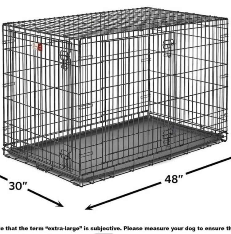 MidWest Homes for Pets XL Dog Crate | MidWest Life Stages Double Door Folding Me