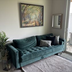Free Velvet Green Couch