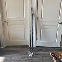 New Black Metal 1 Inch Curtain Rod 72-144 Inches