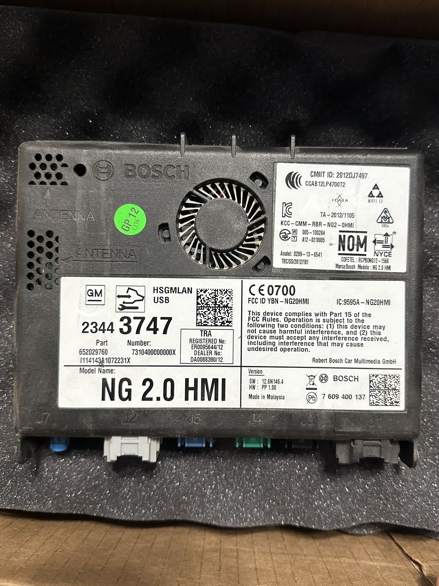 NG 2.0L HMI Communication Control Module GM 2(contact info removed), (contact info removed)60
