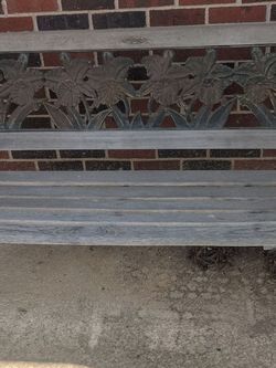 Regalia Cast Iron and Wood Garden Bench