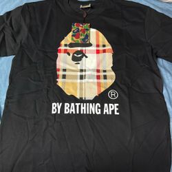 Bape shirt burberry print
