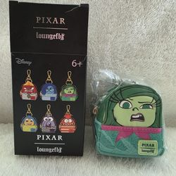 Inside Out 2 Loungefly Mini Backpack Charm Keychain (Disgust)