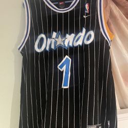 Penny Hardaway Authentic Black Pinstriped Nike Jersey