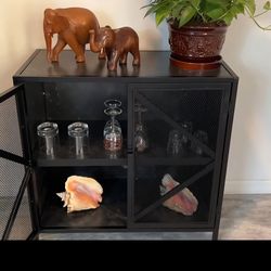 NEW  2 Door Accent Cabinet, Metal Storage Cabinet