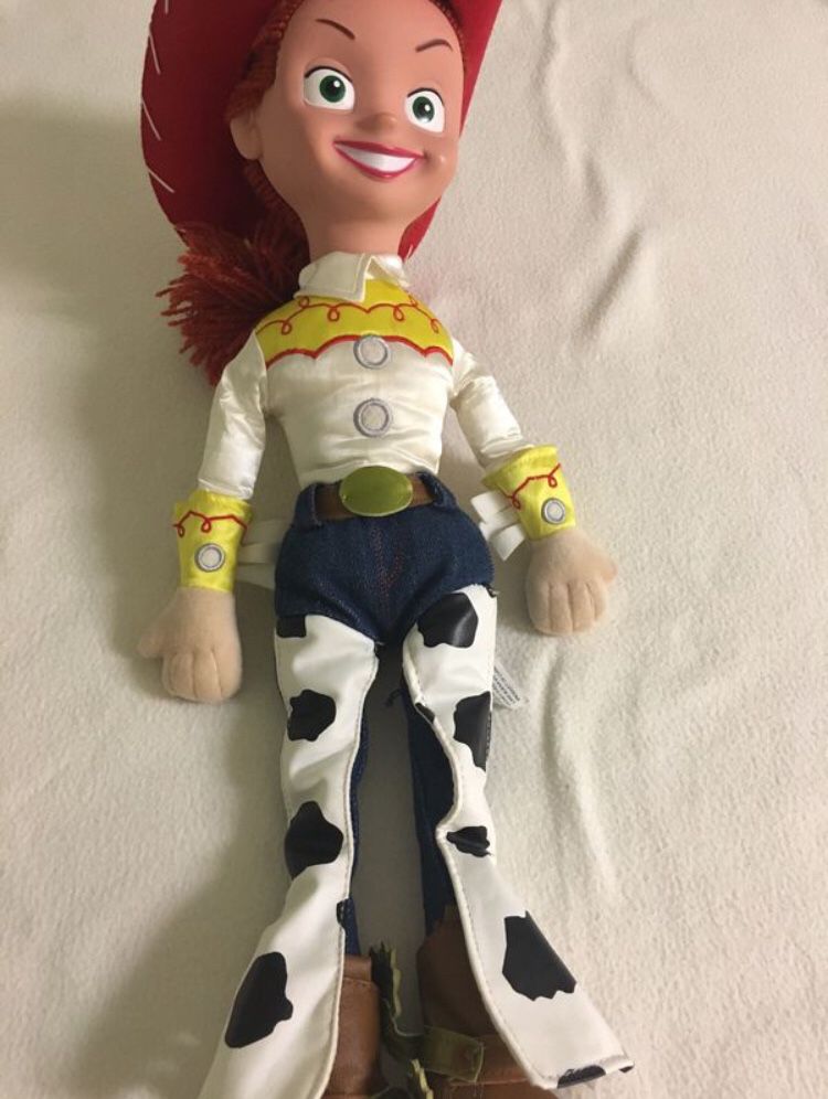 Disney Parks Disneyland Pixar Toy Story II Jessie Stuffed Cowgirl Doll 18" Large
