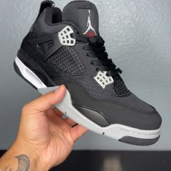 Jordan 4 Black Canvas 