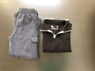 Boys Size 7 Set Of Jumping Beans Fleece Pants And Like New Xersion Fleece Jacket